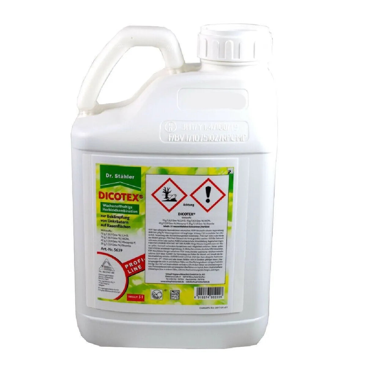 GARDEN Désherbant Sélectif Gazon jardin Dicotex Mauvaises Herbes 5L