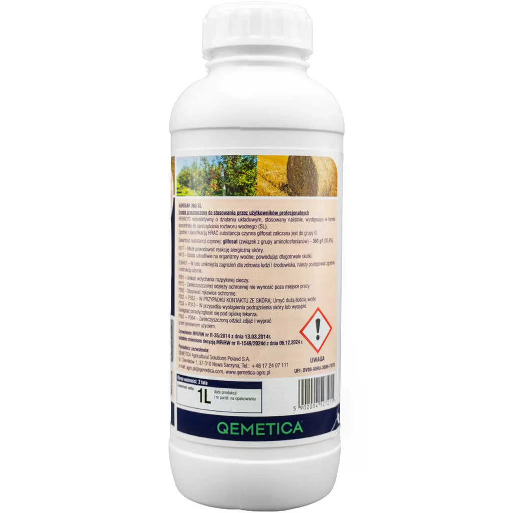 GARDEN Désherbant Concentré Total Jardin Gazon Agrosar 360 SL 1L