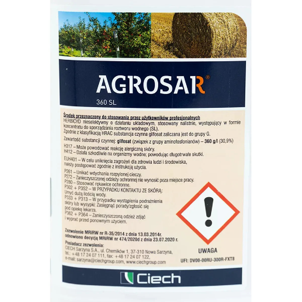 GARDEN Herbicide Agrosar 360 SL 5?L concentré jardin